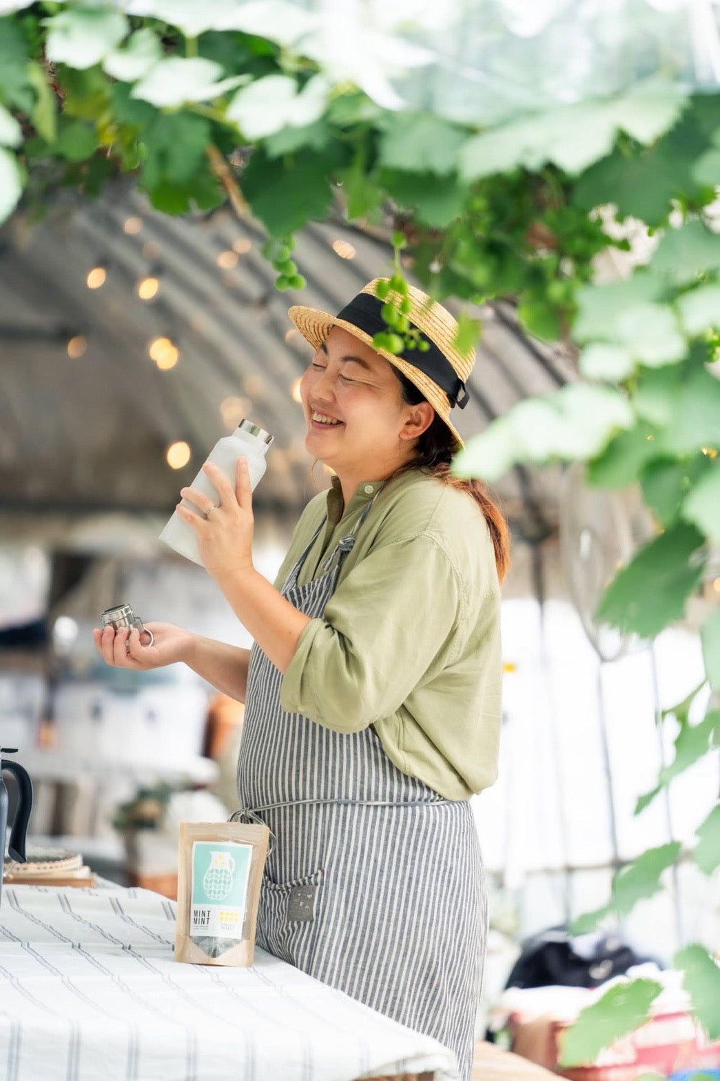 #0947.J1 ヒロコのハーブガーデン:茨城県古河村産 乾燥スペアミントハーブティー