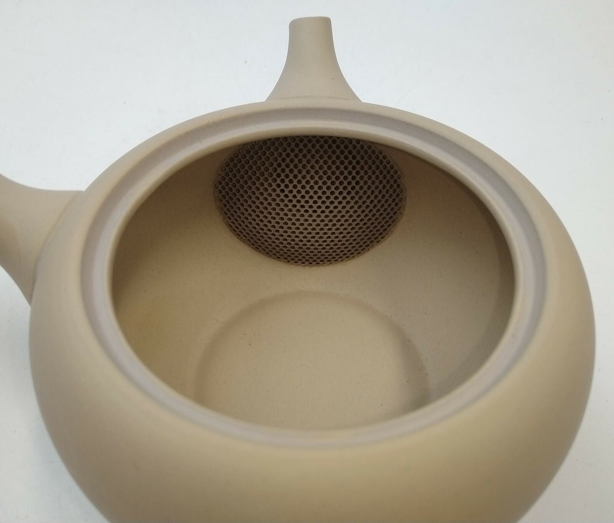 高助窯 (Y112) 高資陶苑:常滑急須 茶ポット 浅丸陶メッシュストレーナー 300ml