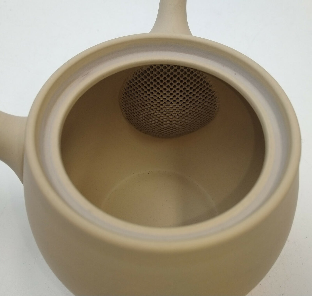 高助窯 (Y113) 高資陶苑:常滑急須 茶ポット 瓜形陶メッシュストレーナー 300ml