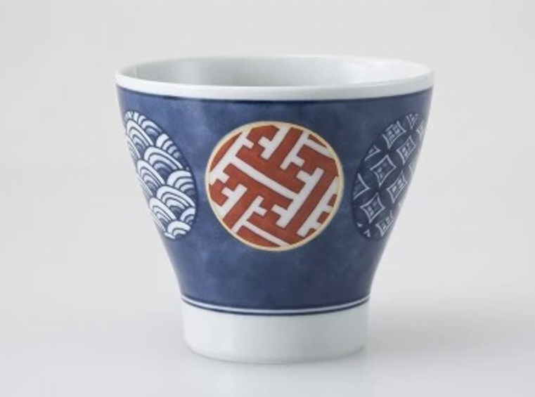 西海陶芸 錦丸紋文様湯呑