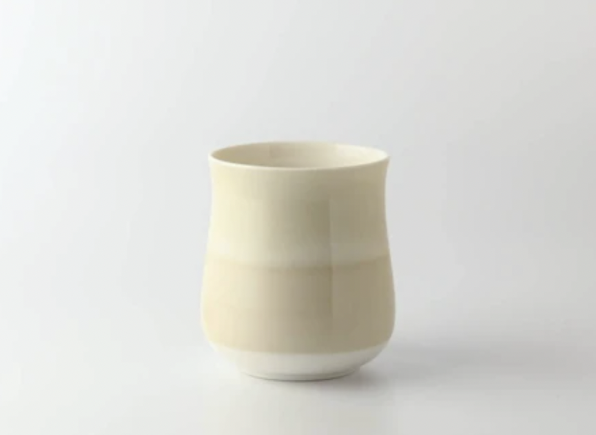 美山美濃焼 大楕円カップ (ライトグレー/グレー) ポット(ライトグレー/グレー)