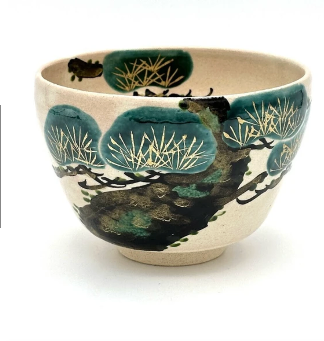 Nagomi: Kyo-yaki Matcha Bowl (京焼抹茶碗 Matsu / 松)