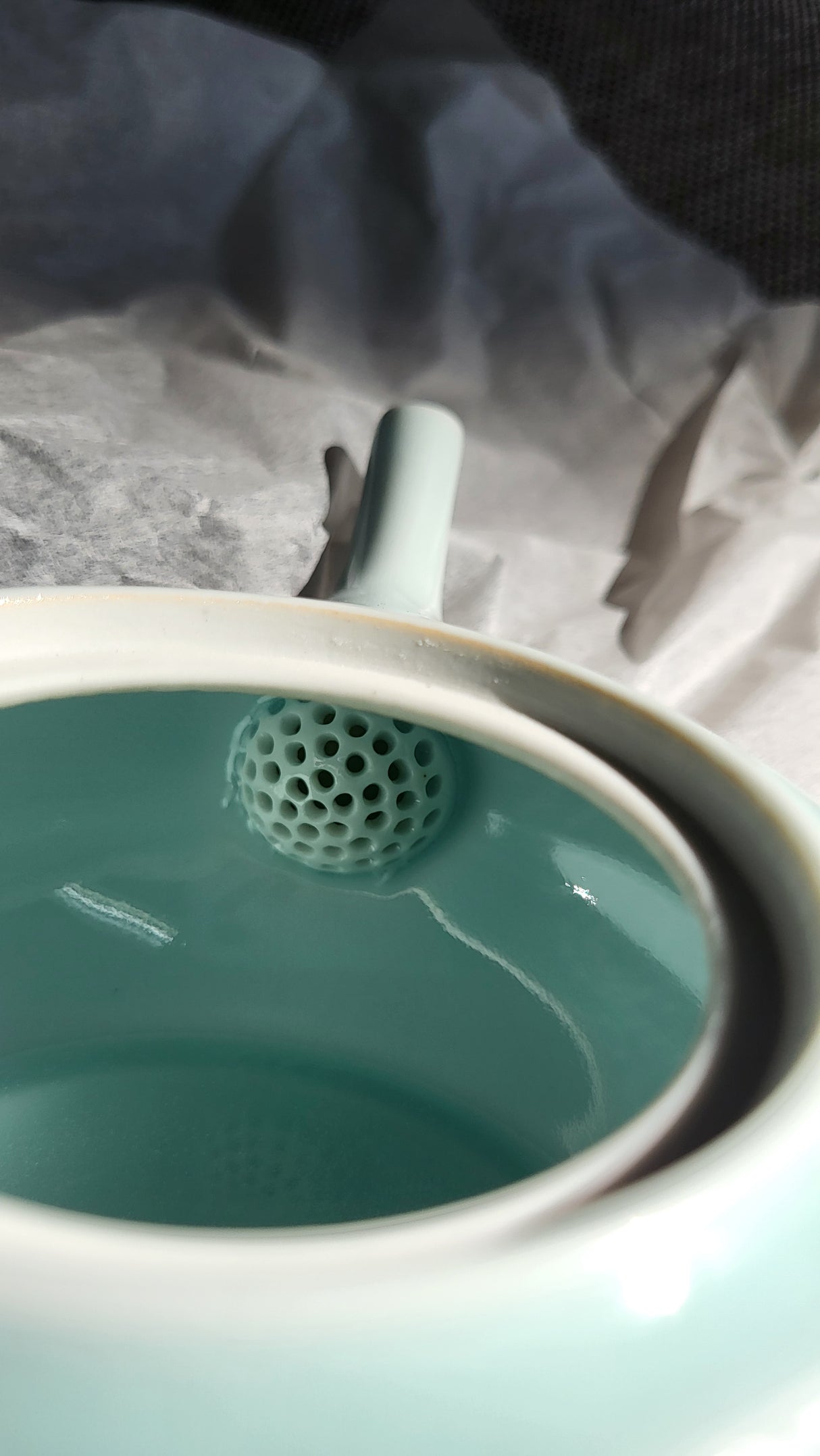 西海陶器:波佐見焼 青磁 急須セット - 急須+ティーカップ2個