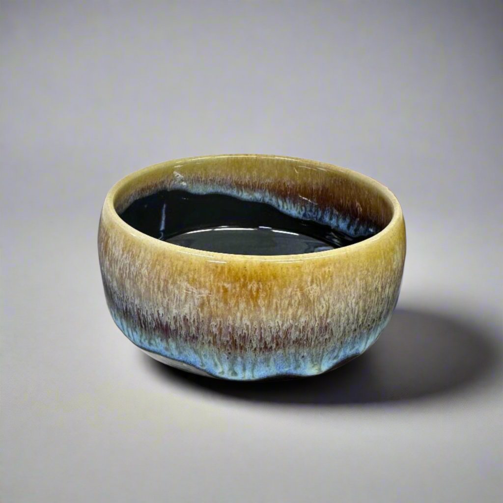 Saikai Ceramics: Hakuwan - Jatenmoku, Porcelain Matcha Bowl with Gift Box - natsumiya.live