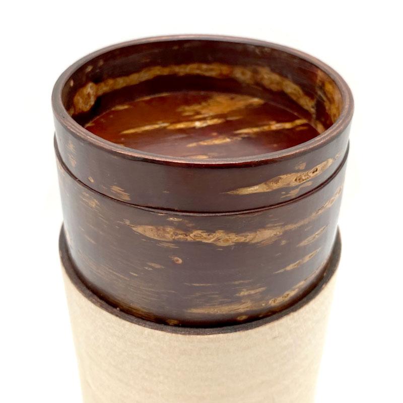 Fujiki Denshiro: Obizutsu Tea Canister - Silky Oak 帯筒茶筒シルキーオーク - natsumiya.live