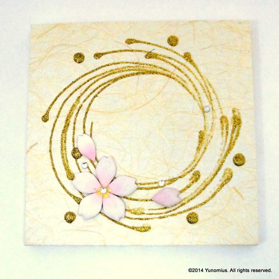 Hana & Haku: Sakura Washi Paper Panel (White #3) - natsumiya.live