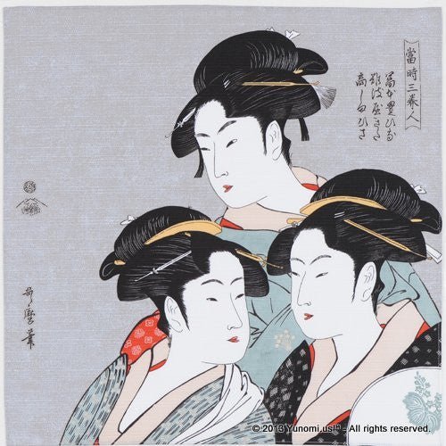 Iyo Yuinoh Center, Furoshiki: Three Beauties of the Kansei Era (small) - natsumiya.live