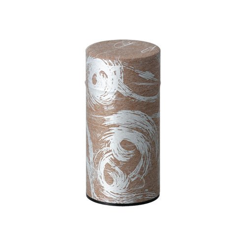 Okumura Seikan: Tea Can, Washi Paper - Nankyo Brown Silver 南郷 茶銀 - natsumiya.live