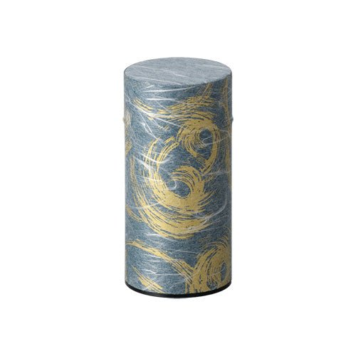 Okumura Seikan: Tea Can, Washi Paper - Nankyo Navy Gold 南郷 紺金 - natsumiya.live