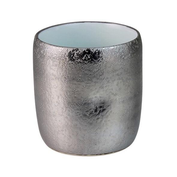 Touetsugama Aritayaki Dimple Rock Cup - Ibushi Silver - White いぶし銀内白マット えくぼロックカップ - natsumiya.live
