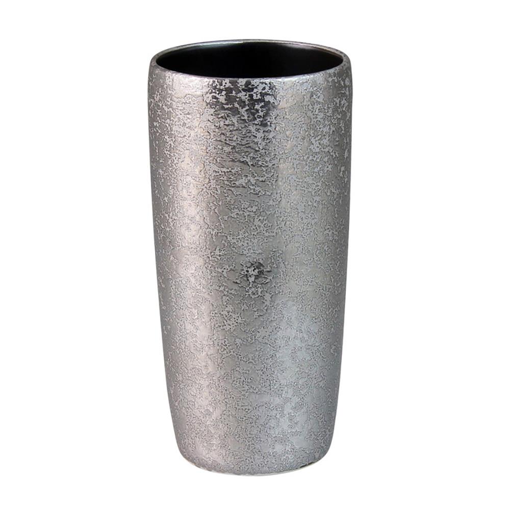Touetsugama Aritayaki Dimple Rock Tumbler - Ibushi Silver - Black いぶし銀内ブラック えくぼロックビアカップ - natsumiya.live