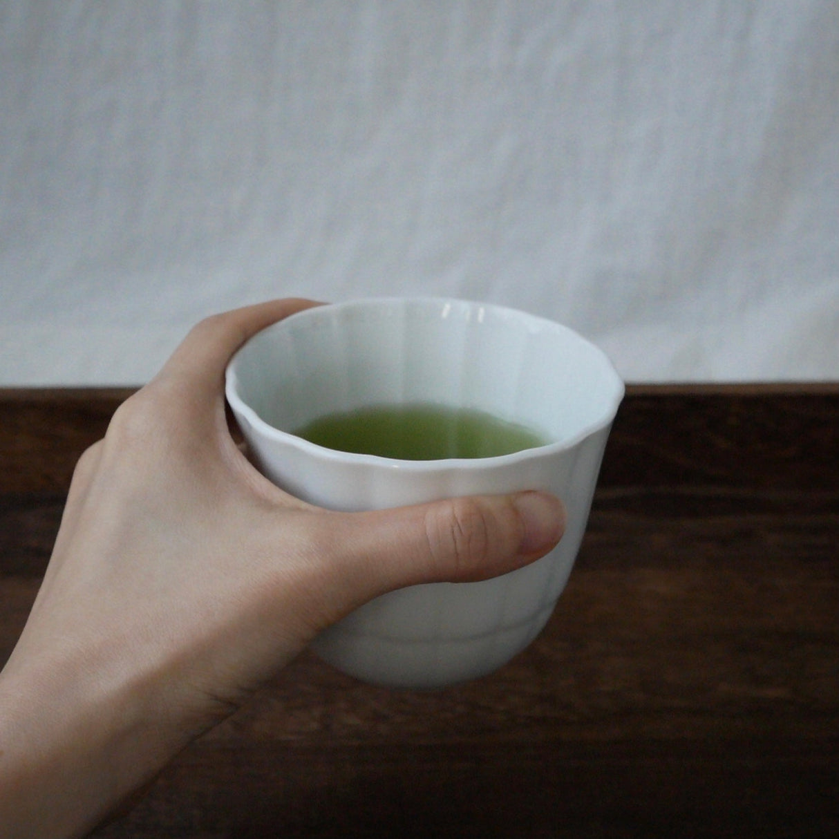 Yamani - Miyama Tableware: Sencha Tea Cup Suzune, White Color - natsumiya.live