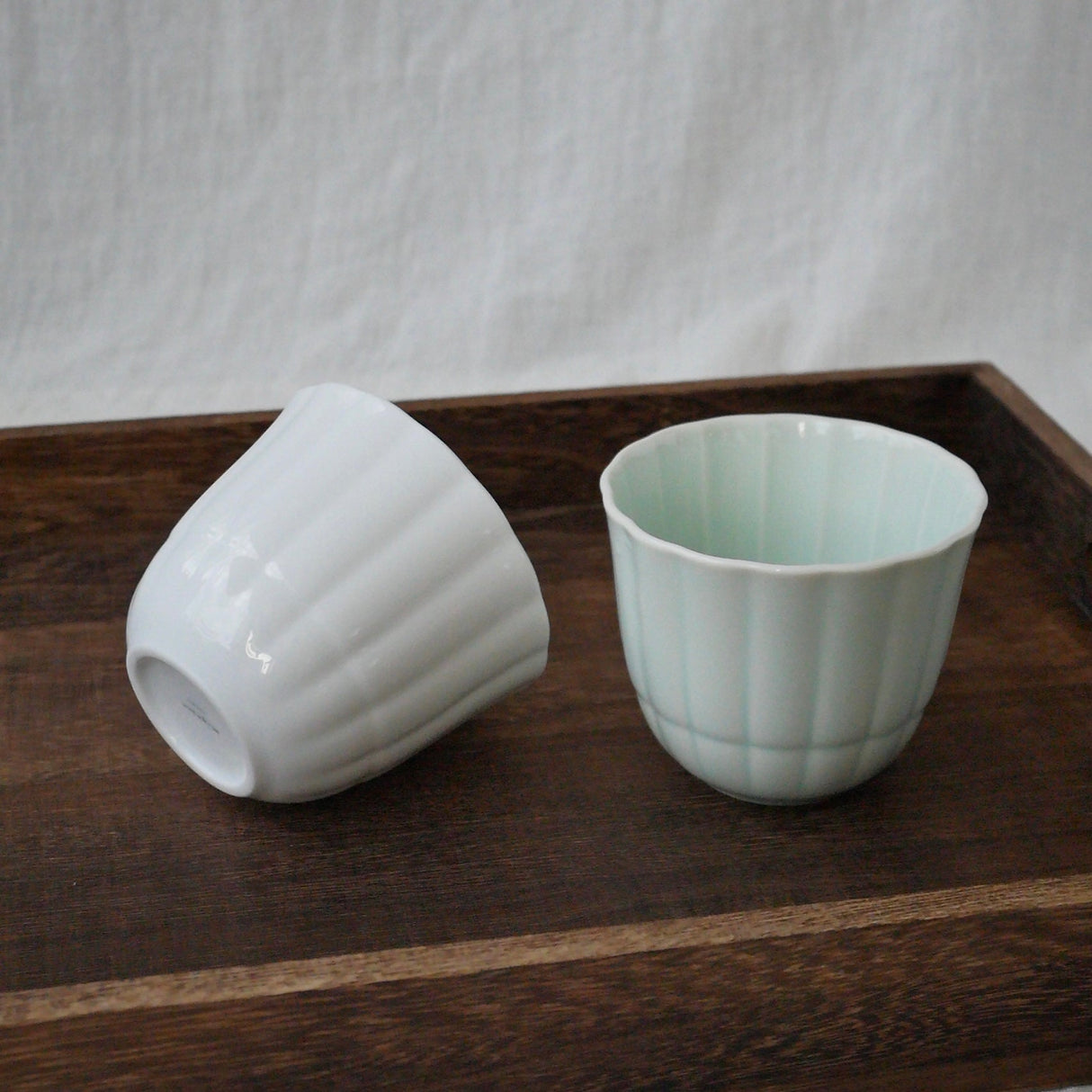 Yamani - Miyama Tableware: Sencha Tea Cup Suzune, White Color - natsumiya.live