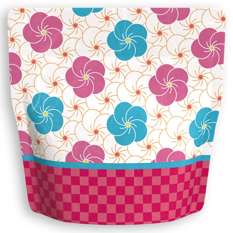 Yoshimura Pack 10175 Resealable Washi Paper Bag Plum 梅 - natsumiya.live