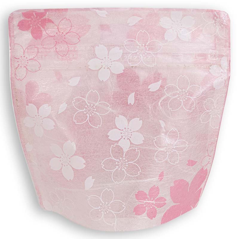Yoshimura Pack 10185 Resealable Washi Paper Bag Pink Sakura 雲竜透明チャック付スタンド袋 桜 - natsumiya.live