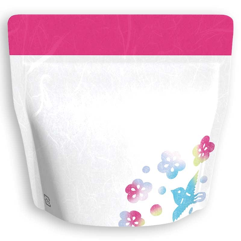 Yoshimura Pack 1314 Resealable Washi Paper Bag Flowers and Birds 花と鳥 - natsumiya.live