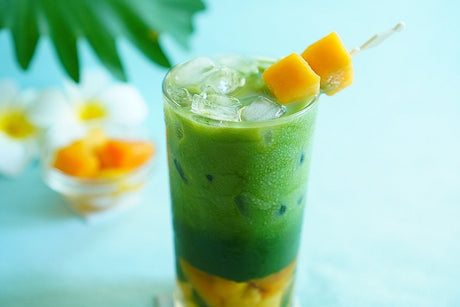 Iced Matcha Latte with Mango Recipe - natsumiya.live