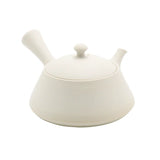 藤田徳太 Y337（限定）：たまご白三角 常滑急須（セラミックメッシュストレーナー付き）（230ml）