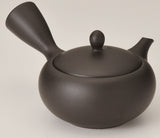 高助窯 (Y116) 高資陶苑: 常滑急須 黒 浅丸陶メッシュストレーナー 300ml