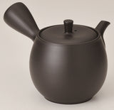 高助窯 (Y117) 高資陶苑: 常滑急須 黒 瓜形陶メッシュストレーナー 300ml