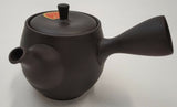 高助窯 (Y117) 高資陶苑: 常滑急須 黒 瓜形陶メッシュストレーナー 300ml
