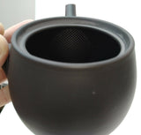 高助窯 (Y117) 高資陶苑: 常滑急須 黒 瓜形陶メッシュストレーナー 300ml
