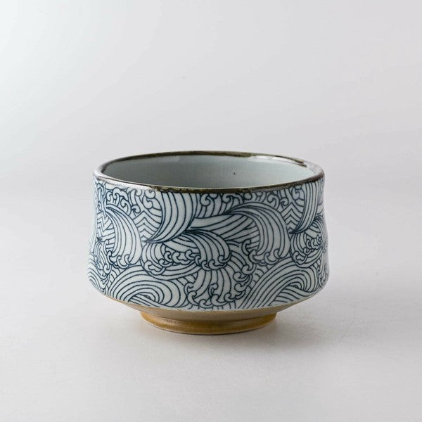 荒波模様抹茶碗（木箱入り）