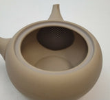 Takasuke Kiln (Y111) 高資陶苑: Tokoname Kyusu Tea Pot, Brown, Kikumaru Ceramic Mesh Strainer 250 ml
