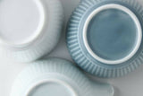 Oda Pottery: Sazanami Design Porcelain Bowl with Pouring Lip (White) 小田陶器さざなみ片口小鉢（白）