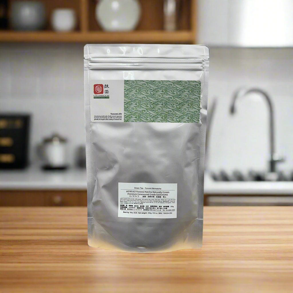 #0783.K2 Yunomi.Matcha Naturally Grown - Sahohime - Premium Ceremonial Grade Matcha (Stone milled)