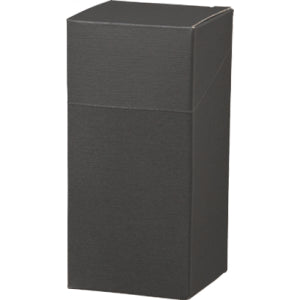 13807: Black textured carton 74 x 74 x 155 mm