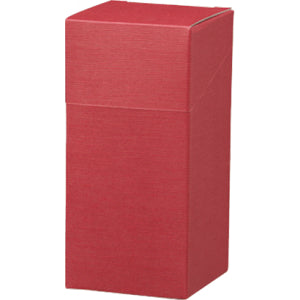 13808: Red textured carton 74 x 74 x 155 mm