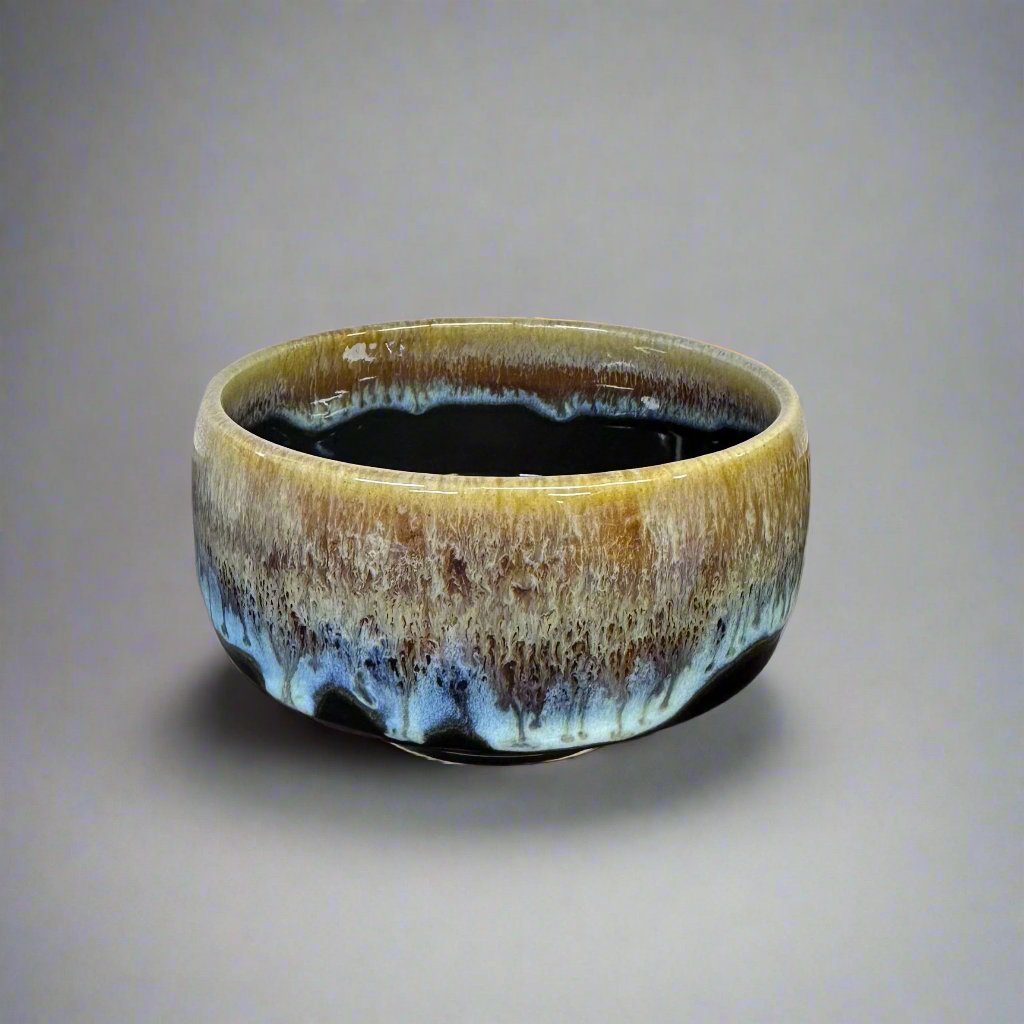 Saikai Ceramics: Hakuwan - Jatenmoku, Porcelain Matcha Bowl with Gift Box - natsumiya.live