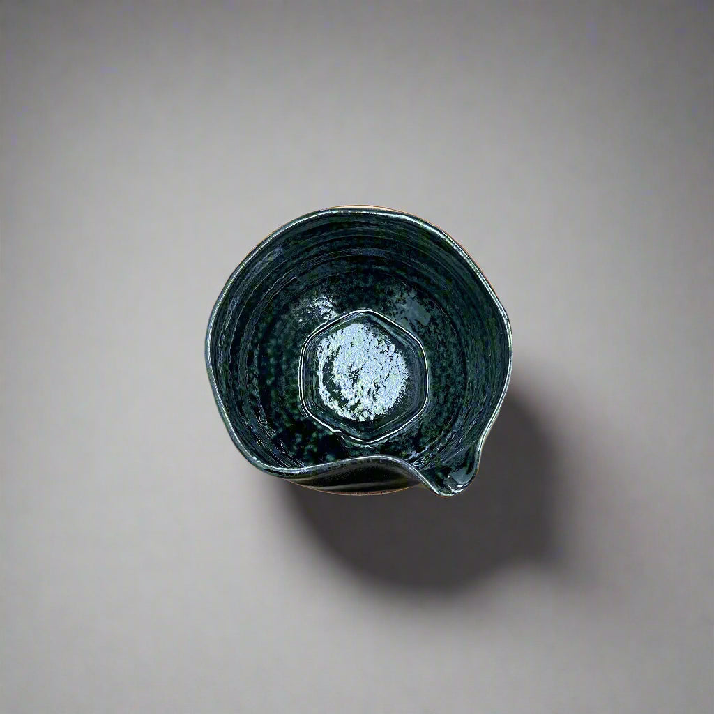 西庵窯：萩イラボ 抹茶ボウル 注ぎ口付き 萩イラボパーティー抹茶杯