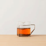 Three Snow: Tea Strainer and Glass Kyusu Set (Pink Gold - blackens as it ages)