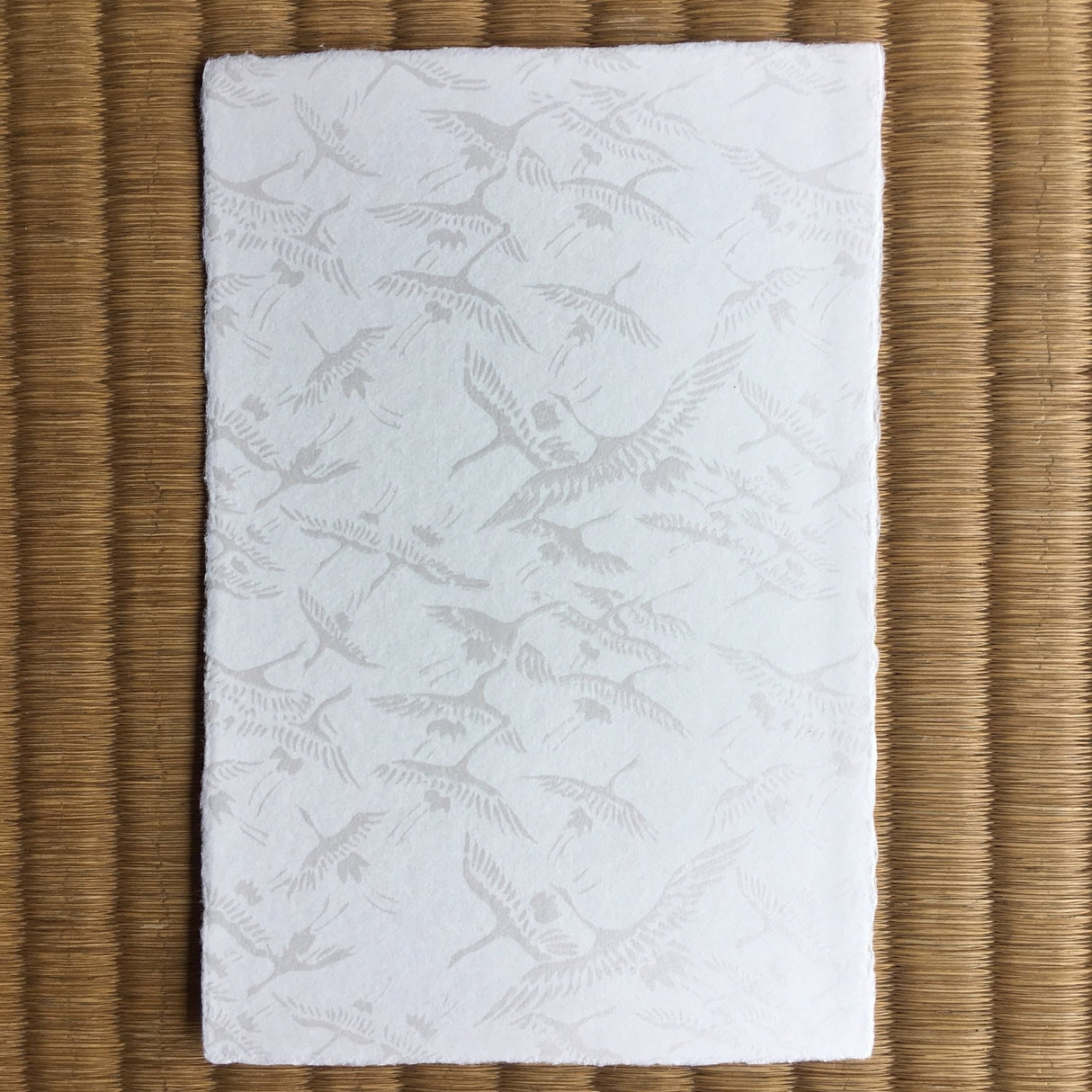 Echizen Washi Postcard, Crane (Tsuru) Design - natsumiya.live