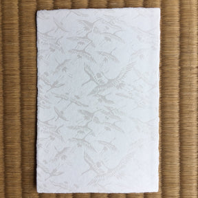 Echizen Washi Postcard, Crane (Tsuru) Design - natsumiya.live