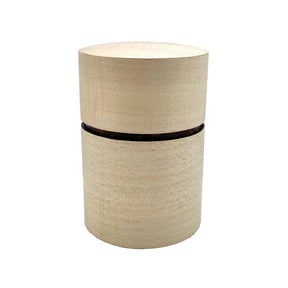 Fujiki Denshiro: Obizutsu Tea Canister - Kaede Maple 帯筒茶筒かえで - natsumiya.live