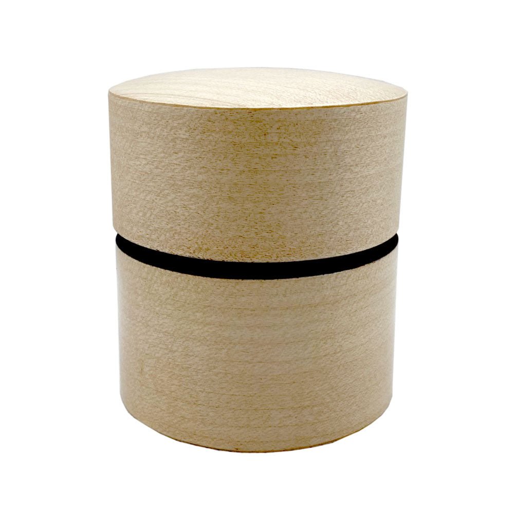 Fujiki Denshiro: Obizutsu Tea Canister - Kaede Maple 帯筒茶筒かえで - natsumiya.live