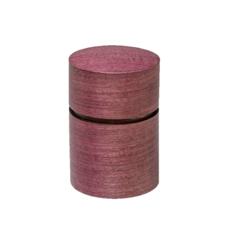 Fujiki Denshiro: Obizutsu Tea Canister - Purple Heart 帯筒茶筒パープルハート - natsumiya.live