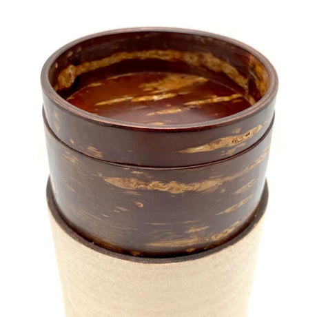 Fujiki Denshiro: Obizutsu Tea Canister - Sakura 帯筒茶筒さくら - natsumiya.live