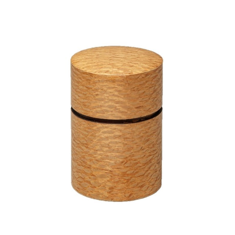 Fujiki Denshiro: Obizutsu Tea Canister - Silky Oak 帯筒茶筒シルキーオーク - natsumiya.live