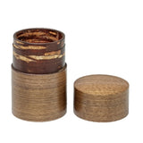 Fujiki Denshiro: Obizutsu Tea Canister - Walnut 帯筒茶筒くるみ - natsumiya.live