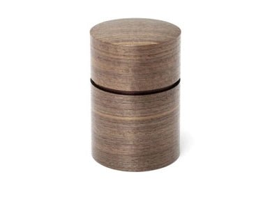 Fujiki Denshiro: Obizutsu Tea Canister - Walnut 帯筒茶筒くるみ - natsumiya.live