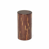 Fujiki Denshiro: Sakura Bark Tea Canister Turtle Shell Engraving by Arakawa Keitaro 総皮茶筒 天亀甲（荒川慶太郎　作） - natsumiya.live