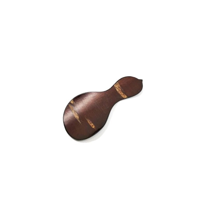 Fujiki Denshiro: Sakura Bark Tea Scoop Chasaji - Plain Bark in Gourd-shaped design 茶箕 兵丹 無地皮 - natsumiya.live