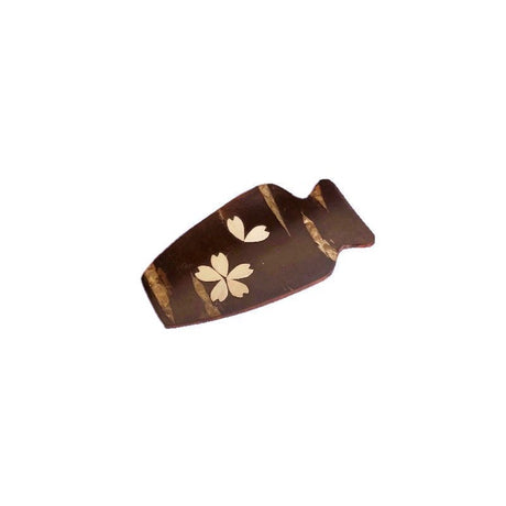 Fujiki Denshiro: Sakura Bark Tea Scoop Chasaji, Vase-shaped design with Sakura 茶箕 つぼ 桜 - natsumiya.live