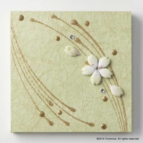 Hana & Haku: Sakura Washi Paper Panel (Green #1) - natsumiya.live