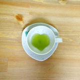 Hiroshi Hirai: Heart Shaped Cup & Saucer Set, Pink Accents - natsumiya.live