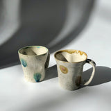 Hiroshi Hirai: Heart Shaped Mug Cup, Green Accents - natsumiya.live